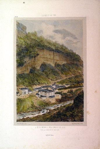 Vue générale des Eaux-Chaudes. Prise au-dessus de la Passerelle