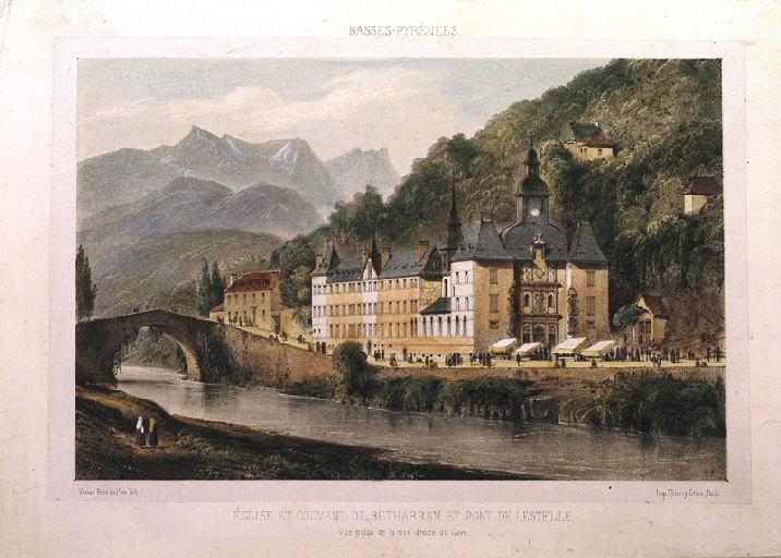 Eglise et couvent de Bétharram et pont de Lestelle