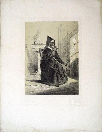 Paysanne filant (titre factice)