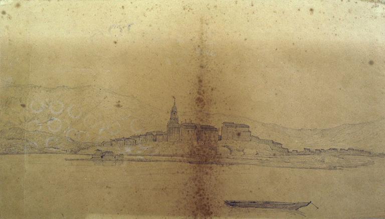 Fontarabie vue depuis le bateau sur la Bidassoa