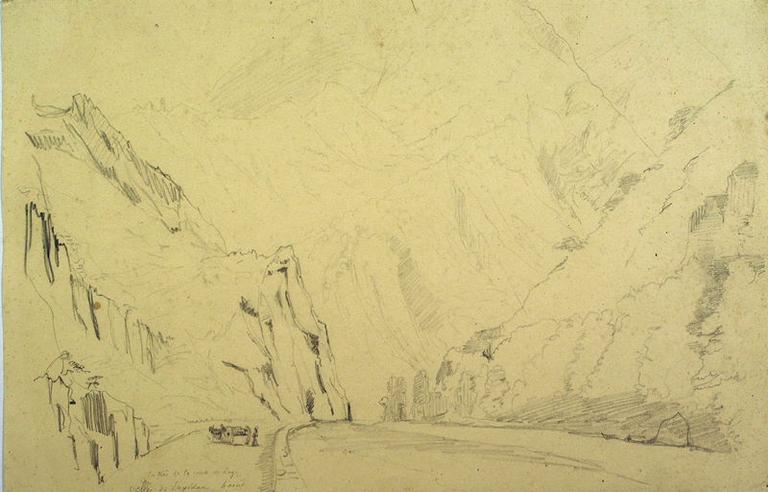 Vallée du Lavedan : entrée de la route de Luz