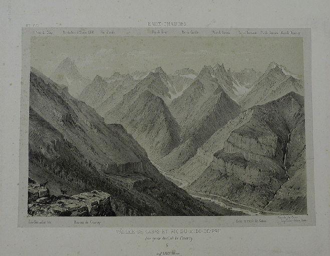 Vallée de Gabas et Pic du-Midi-de-Pau, vue prise