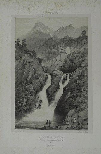 Cascade des Eaux Bonnes. Vue prise au-dessous du chemin