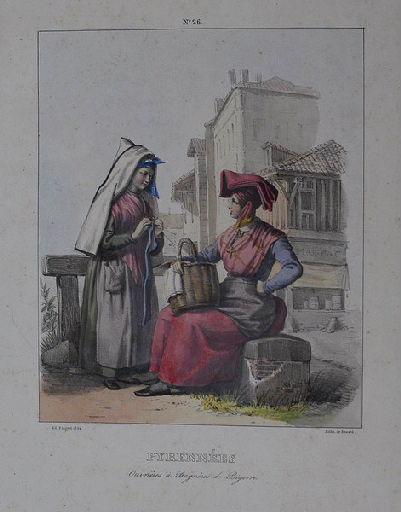 Pyrénées. Ouvrières à Bagnères de Bigorre.