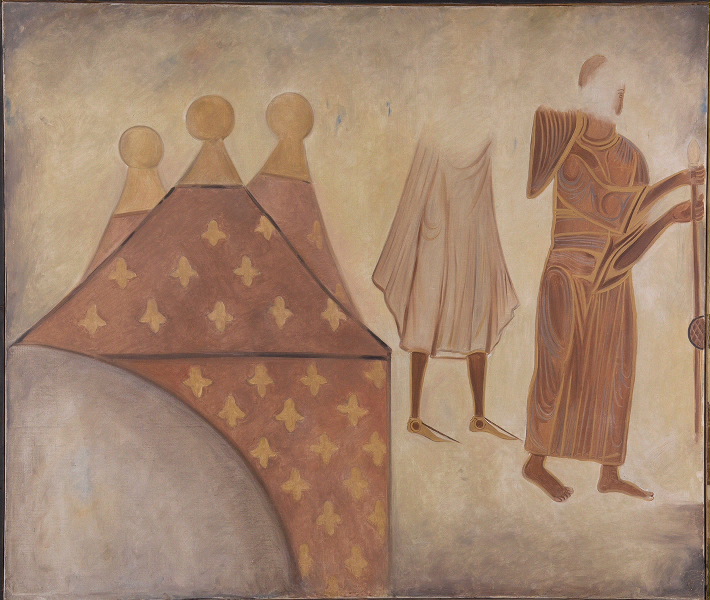 Une Partie d'échecs : un maure et un franc devant trois tentes (1er fragment)