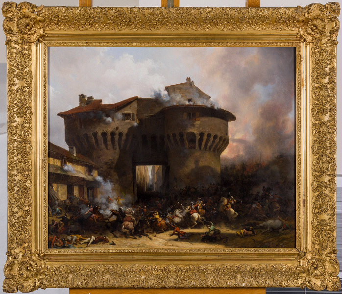 Combat à la Porte Panessac en 1562 ; La porte attaquée par les huguenots