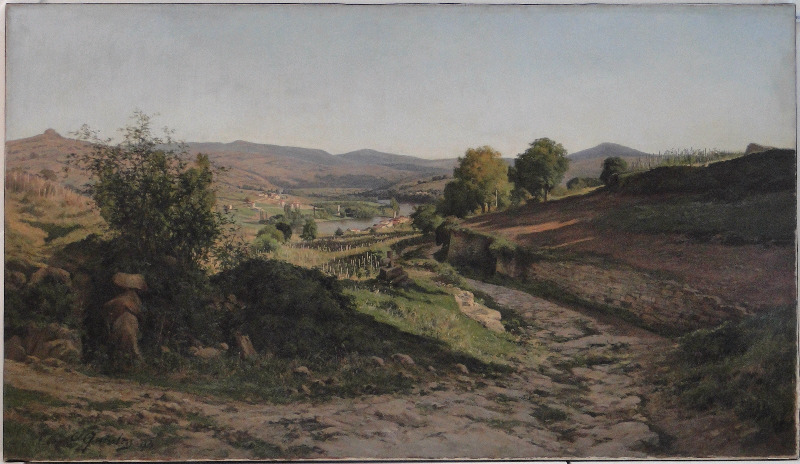 La vallée de l'Allier aux environs de Brassac ; L'Auvergne, vue prise du versant sud de Montpeyroux