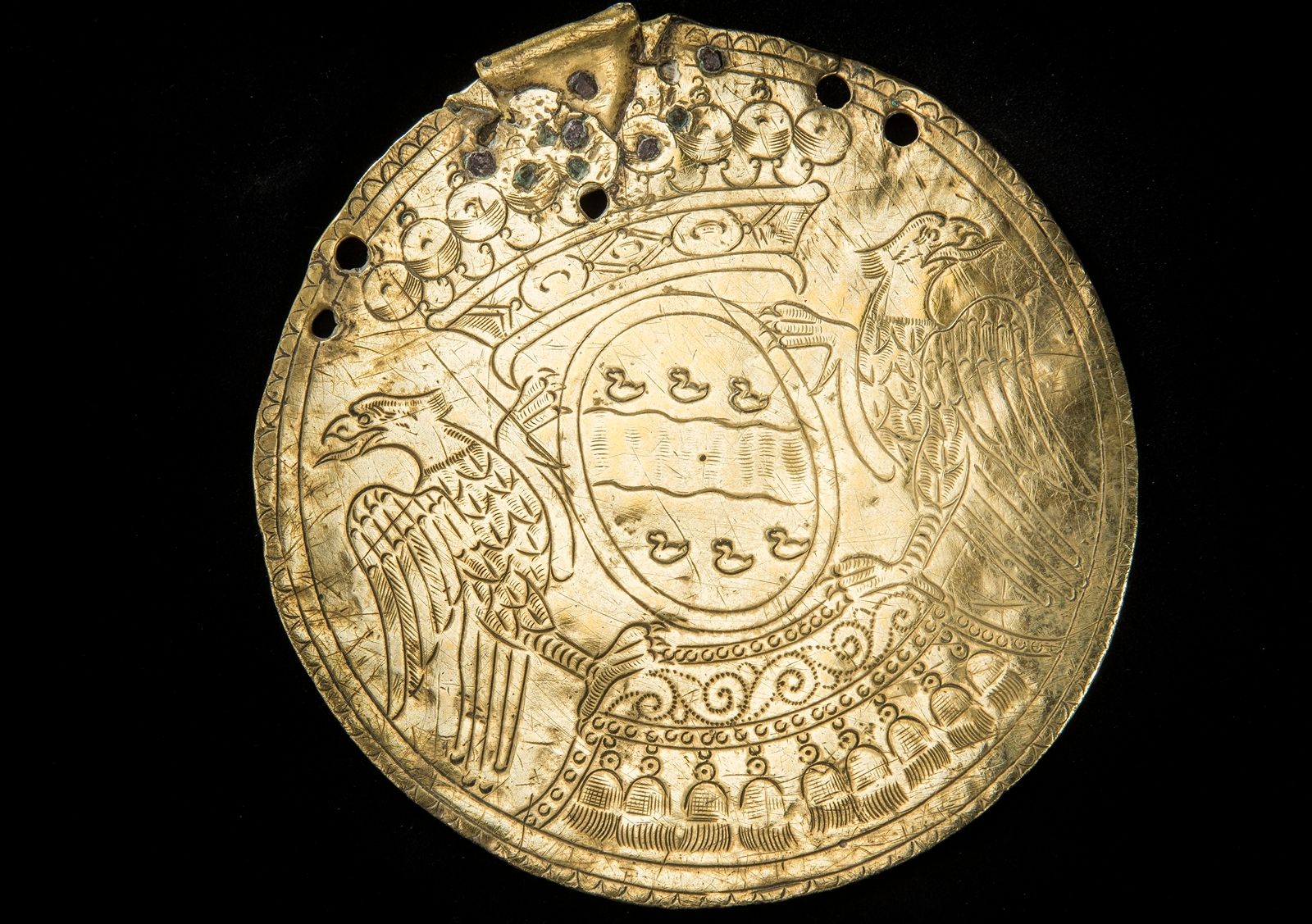 Plaque muletière aux armes des Rochefort d'Ally