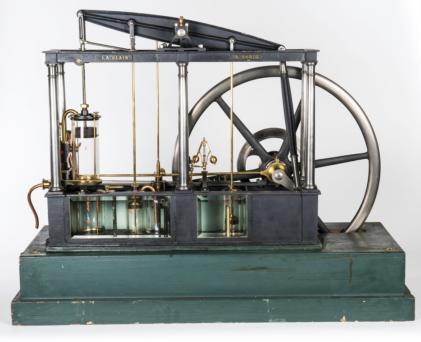 Machine à vapeur verticale de Watt à double effet et à condensation