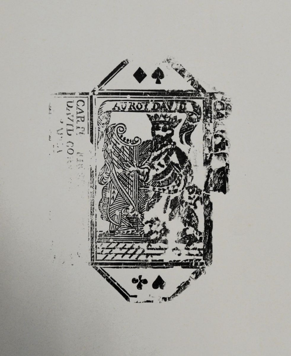 Bois gravé pour l'emballage d'un sixain