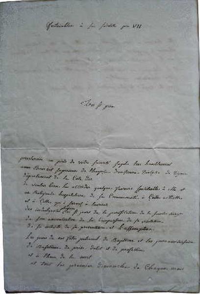 lettre autographe du cardinal Di Pietro