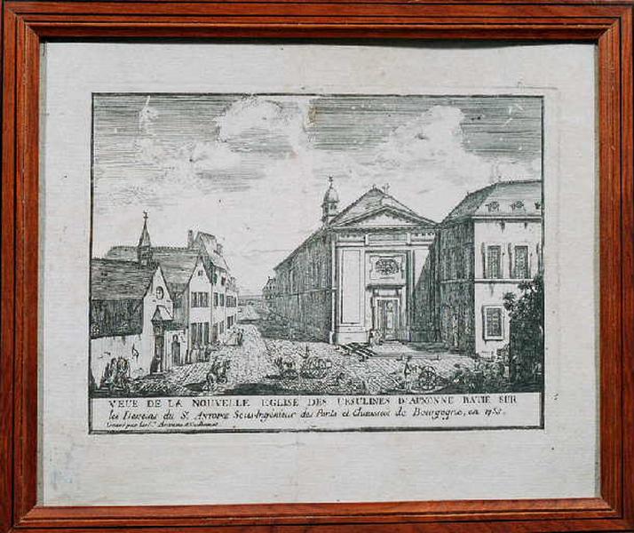 Vue de la nouvelle église des Ursulines d'Auxonne