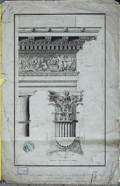 Chapiteau et entablement corinthiens