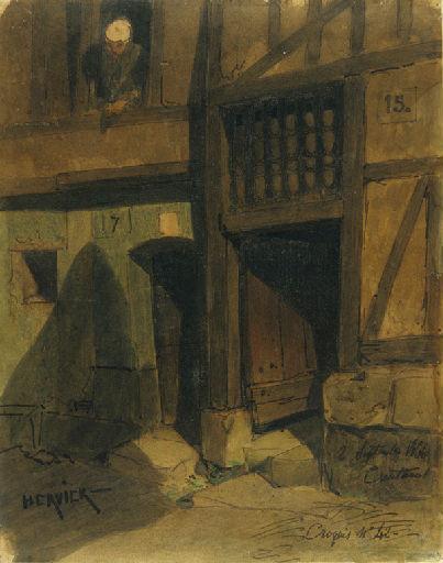 Entrée de vieille maison à Coutances