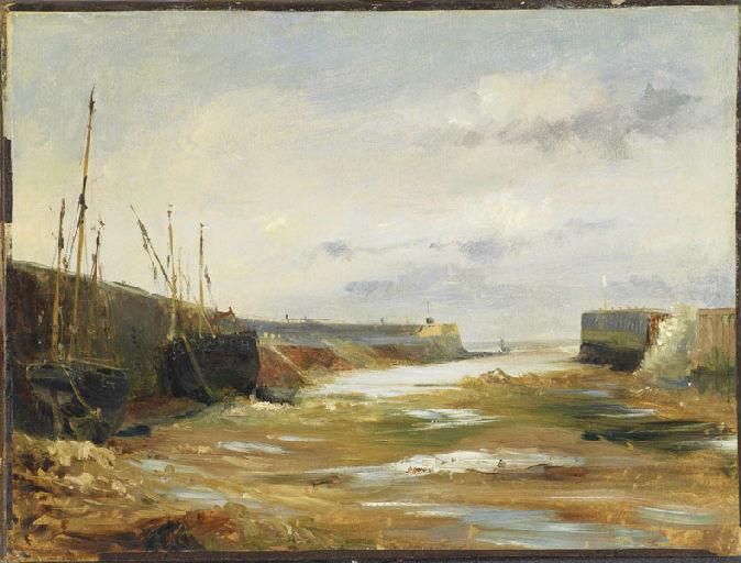 Port à marée basse, Normandie