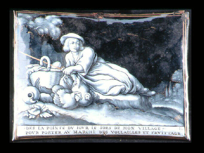 Les Quatre points du jour : un jeune homme se repose sur le chemin du marché