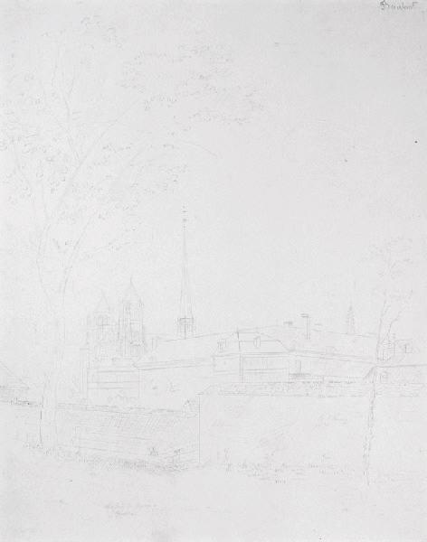 Vue de l'abbaye Saint-Bénigne à Dijon