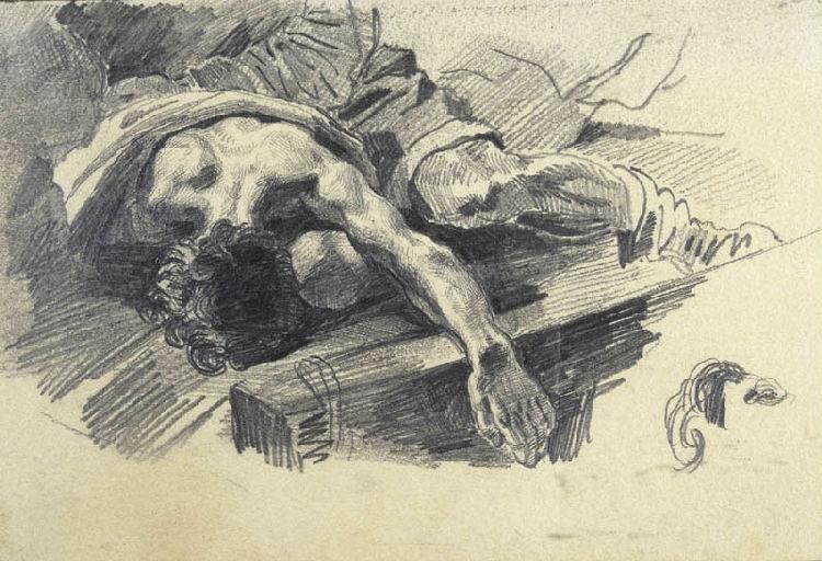 Etude d'après le radeau de la Méduse