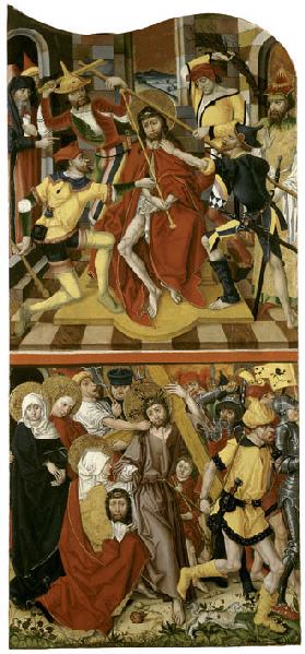 Le Couronnement d'épines (partie supérieure) ; Le Portement de Croix (partie inférieure)