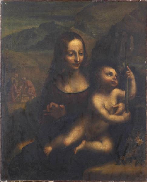 La Vierge au fuseau (copie d'après Vinci)