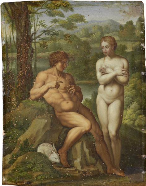Adam et Eve (copie d'après Raphaël)