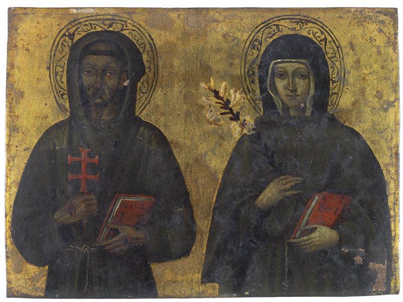 Saint François d'Assise et sainte Claire (copie d'après anonyme italien 13e)
