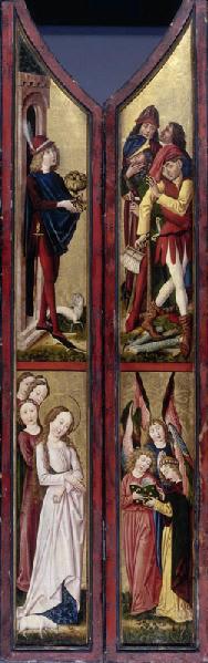 Sainte Agnès et sainte Emérentienne (face) ; Légende de sainte Agnès (revers)