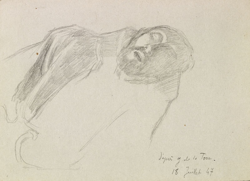 Etude d'après L'Extase de saint François de Georges de La Tour