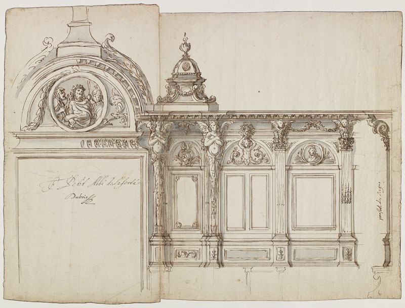 Boiseries de stalles, avec une vue de profil (Titre attribué)