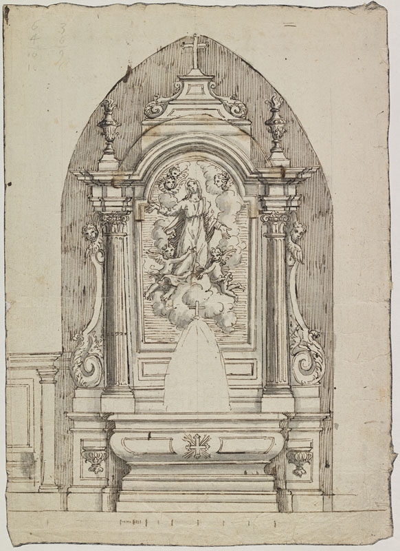 Autel avec l'Asssomption de la Vierge (Titre attribué)