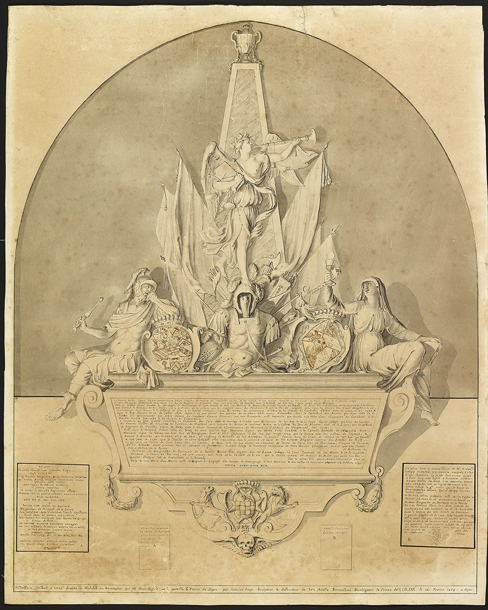 Le mausolée de Gaspard Quarré d'Aligny et de son épouse à Saint-Pierre de Dijon (Titre attribué)