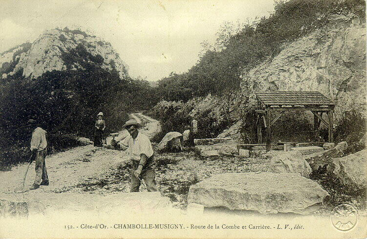 152. Côte d'Or.- Chambolle-Musigny - Route de la Combe et carrière - L.V.édit.
