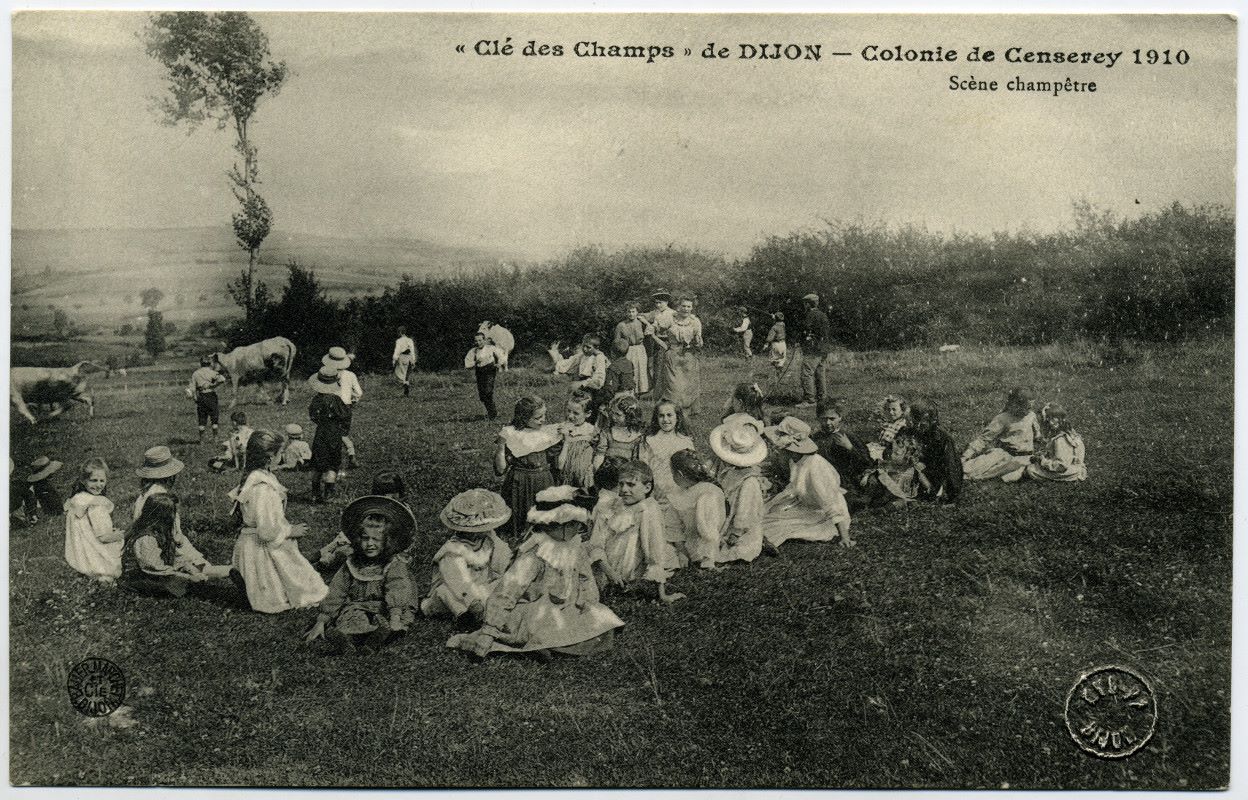 Clé des Champs de DIJON - Colonie de Censerey 1910 / Scène champêtre