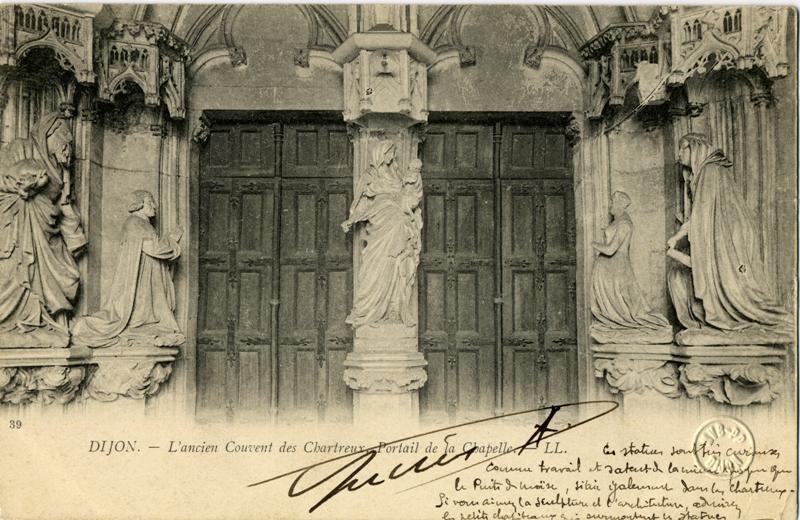 DIJON. - L'ancien couvent des Chartreux. Portail de la Chapelle. - LL.