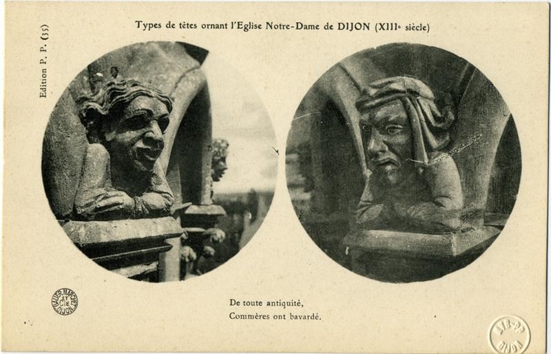 Types de Têtes ornant l'Eglise Notre-Dame de Dijon (XIIIe Siècle)