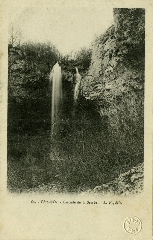 62. - Côte-d'Pr. - Cascade de la Serrée. - L. V., édit.