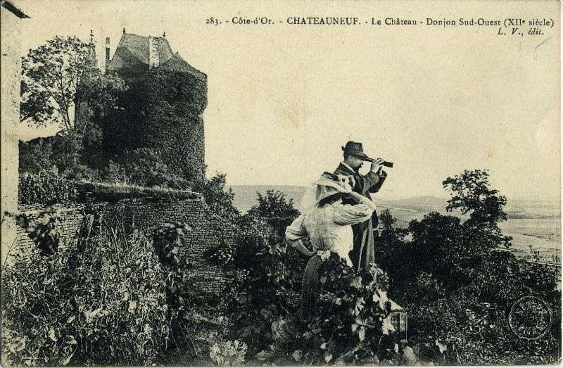 283. - Côte-d'Or. - CHATEAUNEUF. - Le Château - Dijon Sud-Ouest (XIIe siècle) L. V., édit.