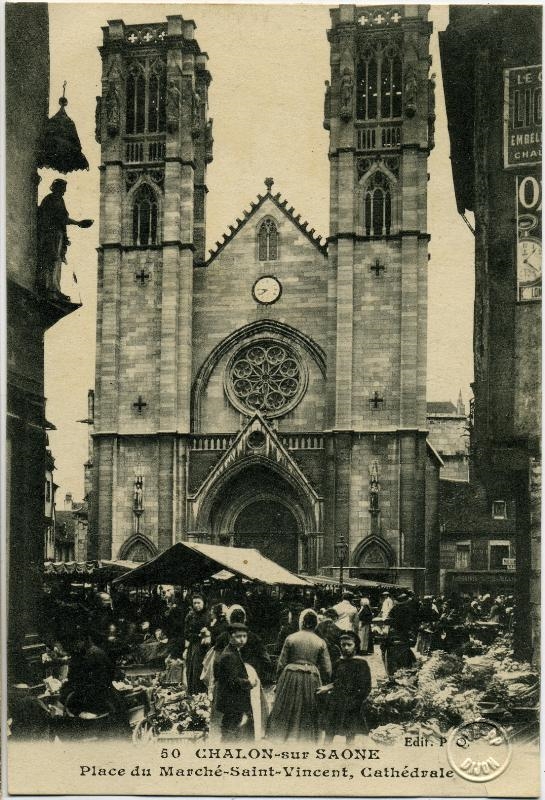50 CHALON-sur-SOANE / Place du Marché-Saint-Vincent, Cathédrale