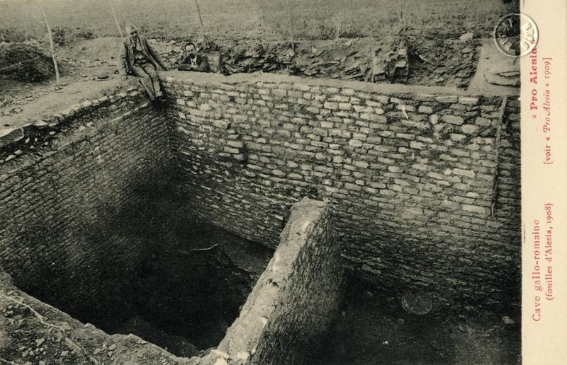 Cave gallo-romaine (fouilles d' Alésia,1908)