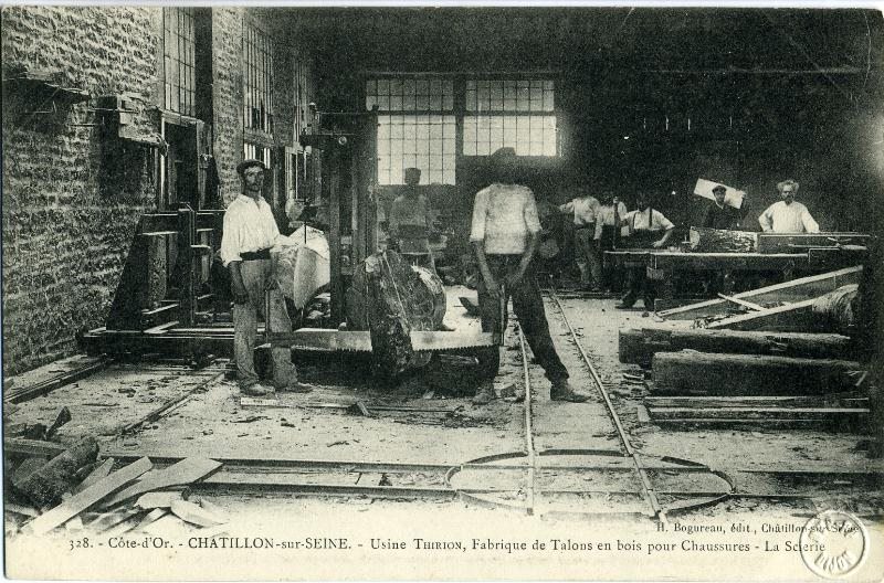 328. - Côte d'Or. - CHATILLON-sur-SEINE. - Usine Thirion, Fabrique de Talons en bois pour chaussures - La Scierie