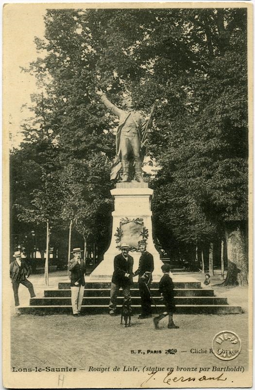 Lons-le-Sauniers - Rouget de Lisle ( statue en bronze par Bartholdi)