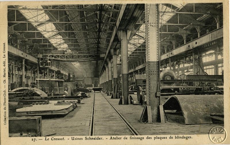 27. - Le Creusot. - Usines Schneider. - Atelier de finissage des plaques de blindages