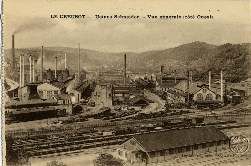 LE CREUSOT. - Usines Schneider. -  Vue générale (côte Ouest)