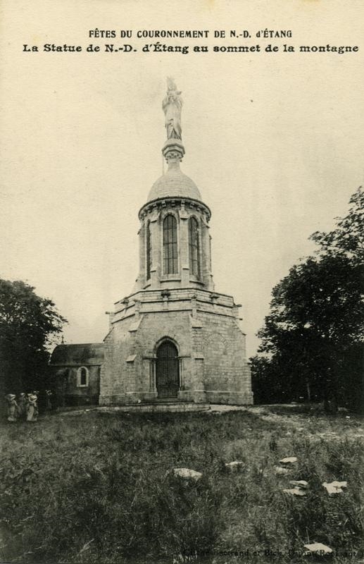 FETES DU COURONNEMENT DE N.-D.d'ETANG/La Statue de N.-D.d'Etang au sommet de la montagne