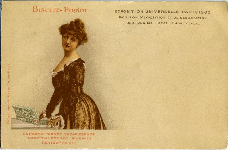 BISCUITS PERNOT/... EXPOSITION UNIVERSELLE PARIS 1900 /PAVILLON D'EXPOSITION ET DE DEGUSTATION./QUAI DEBILLY (PRES LE PONT D'IENA)