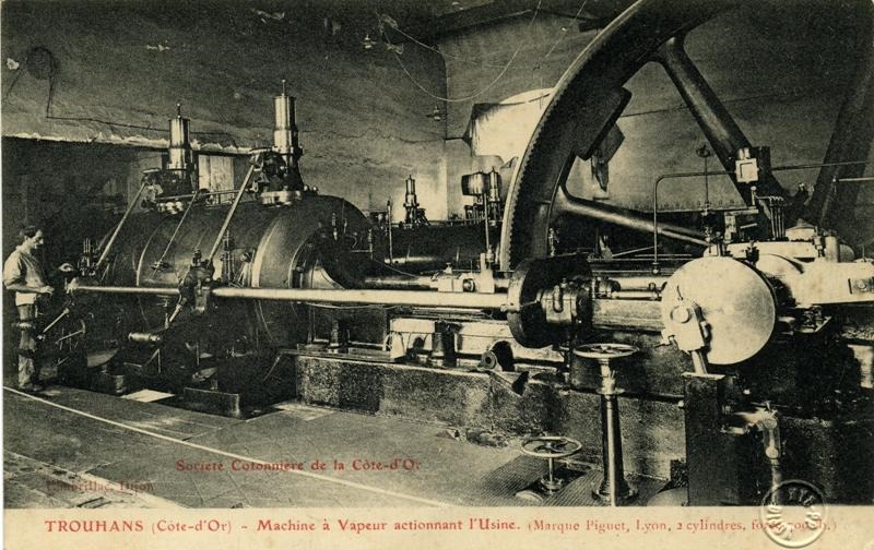 Société Cotonnière de la Côte-d'Or /.../ TROUHANS (Côte-d'Or) - Machine à vapeur actionnant l'Usine.