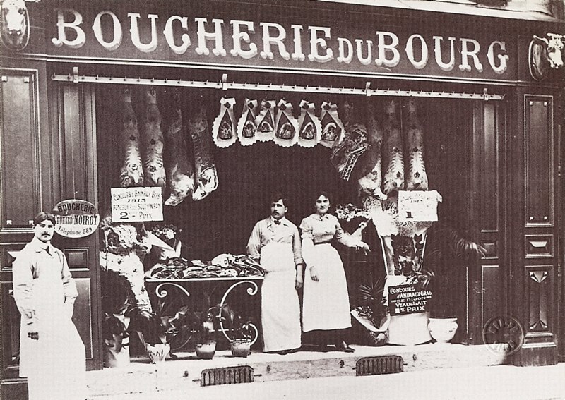 La Boucherie du Bourg/Edouard et Victorine NOIROT/53,rue du Bourg-DIJON (1913)/...