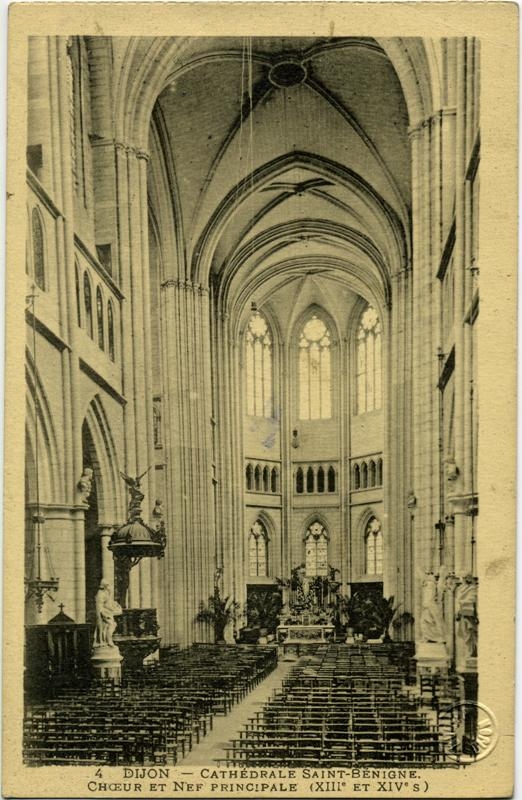 4 Dijon - Cathédrale Saint-Bénigne ./CHOEUR ET NEF PRINCIPALE (XIIIe ET XIVe s)