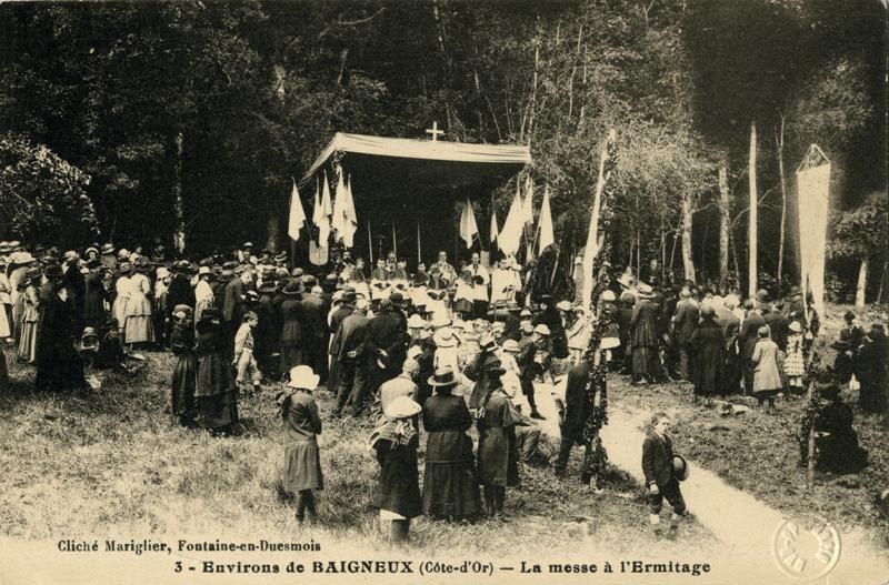 3 - Environs de BAIGNEUX (Côte-d'Or) - La messe à l'Ermitage