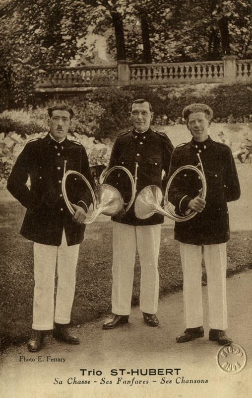 Dijon, trio saint Hubert Photo E. Ferrary/ Trio S[AIN]T-HUBERT/ Sa Chasse - Ses Fanfares- Ses Chansons
